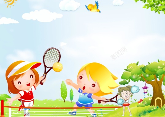 网球运动体育比赛背景背景