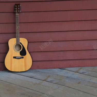 木板与吉他背景