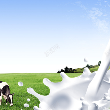 牛奶奶粉乳制品PSD分层主图背景背景