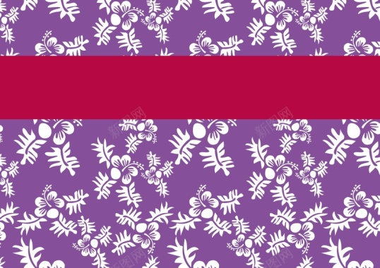 紫色花纹海报背景矢量图背景