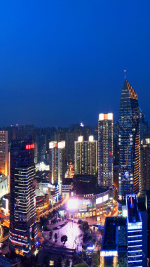 重庆市夜景H5背景摄影图片