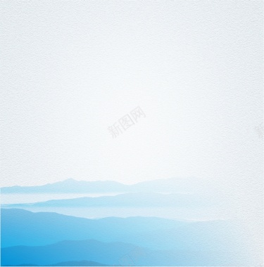 蓝色水墨高山背景背景