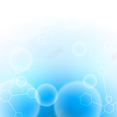 商务科技气泡简约蓝色背景矢量图背景