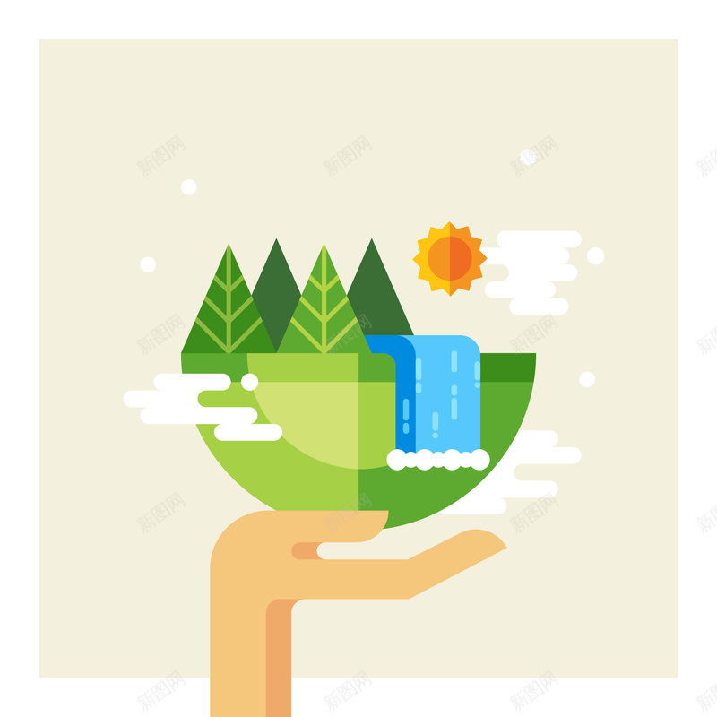 春天艺术简约公益背景jpg设计背景_88icon https://88icon.com 公益 创意元素 创意设计 地球 手 春天 环境保护 简约 线条形状 绿色 美感 艺术