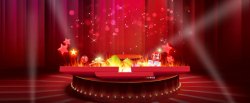 淘宝双十一红色舞台背景背景
