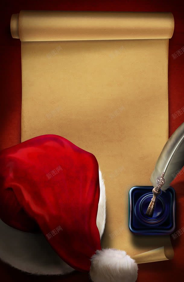 羊皮纸卷页与圣诞节帽子jpg设计背景_88icon https://88icon.com 卷页 图片素材 圣诞节 墨水 帽子 底纹背景 新年素材 羊皮纸 羊皮纸卷页与圣诞节帽子图片 羊皮纸卷页与圣诞节帽子图片素材下载 背景模板 背景花边 节日素材 节日背景 钢笔