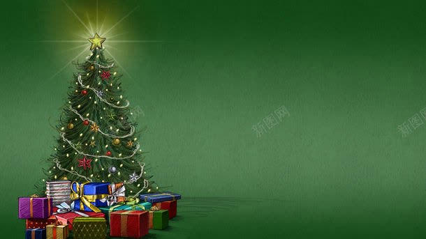 发光的圣诞树背景