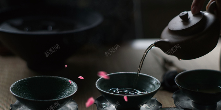 复古中国风茶道茶具背景