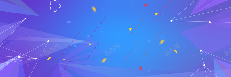 商务大气蓝紫色科技banner背景背景