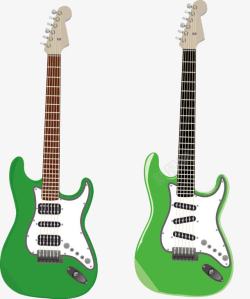 两款绿色电子吉他素材