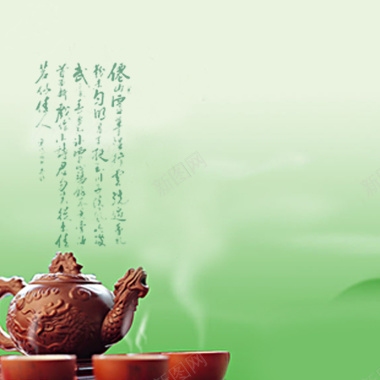 茶叶茶壶古典中国风背景