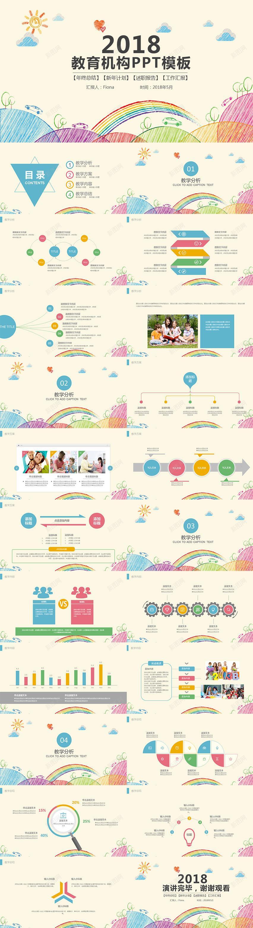 多彩卡通幼儿园儿童小学生教育PPT模板PPT模板_88icon https://88icon.com 儿童 卡通 多彩 小学生 幼儿园 教育 模板