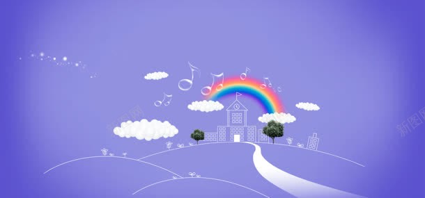 紫色背景jpg设计背景_88icon https://88icon.com psd素材 公路 建筑 弹吉他 白云