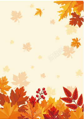 秋季海报背景矢量图背景