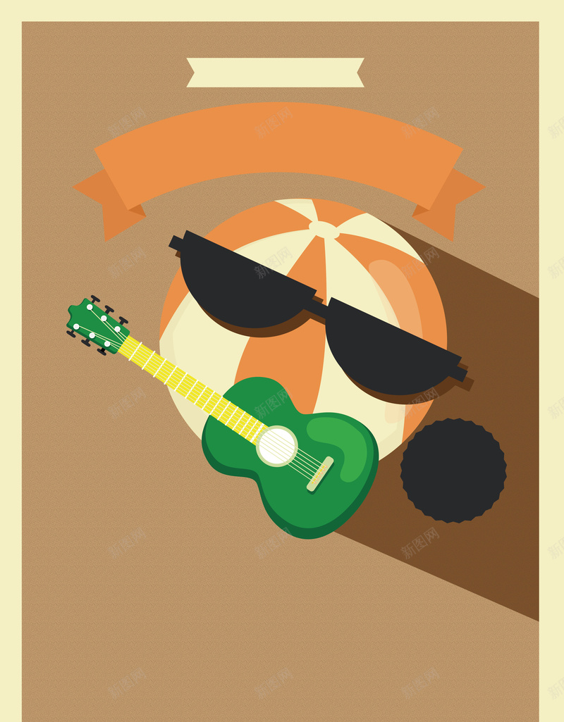 古典音乐皮球吉他酒吧海报矢量图ai设计背景_88icon https://88icon.com 卡通 吉他 广告 戴眼镜的皮球 手绘 童趣 酒吧 音乐 高清海报 矢量图