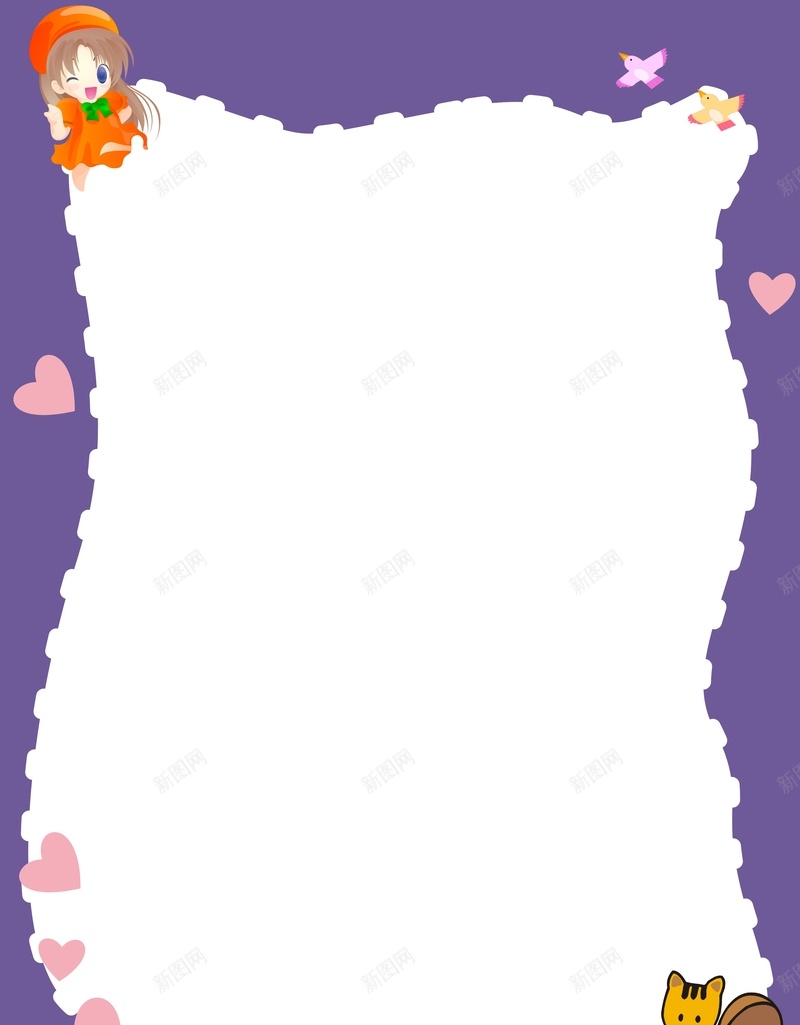儿童节海报背景模板大全cdr设计背景_88icon https://88icon.com 儿童节 卡通 可爱 大全 开心 爱心 紫色