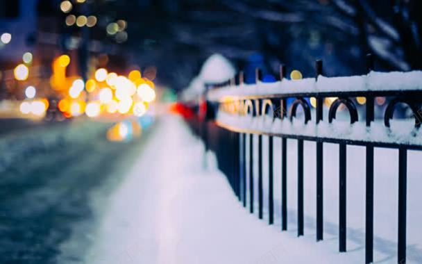 唯美冬天城市摄影图摄影图片