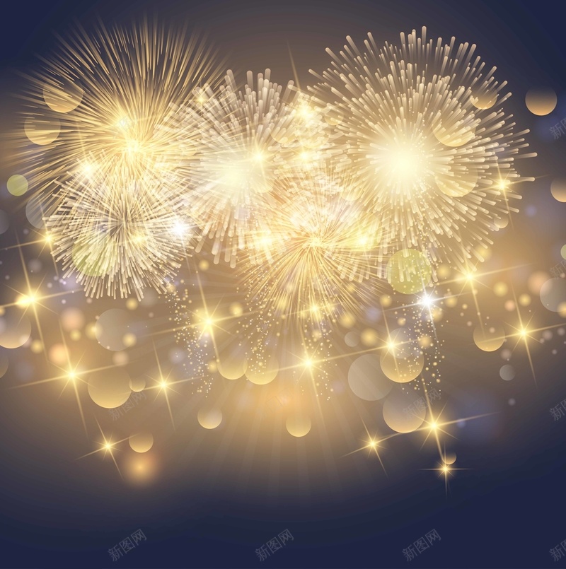金色烟花海报背景模板矢量图ai设计背景_88icon https://88icon.com 光感 大气 新年 春节 海报 渐变 烟花 矢量 简洁 节日 金色 黑色 矢量图