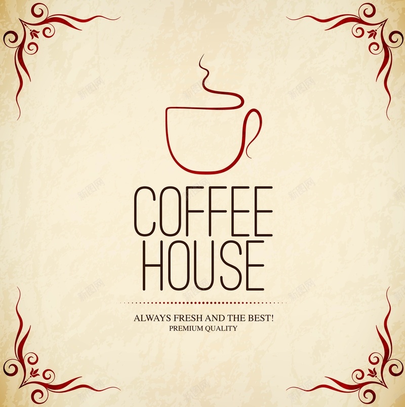 咖啡菜单封面海报背景模板矢量图ai_88icon https://88icon.com 咖啡 咖啡菜单 封面 海报 简约 矢量图