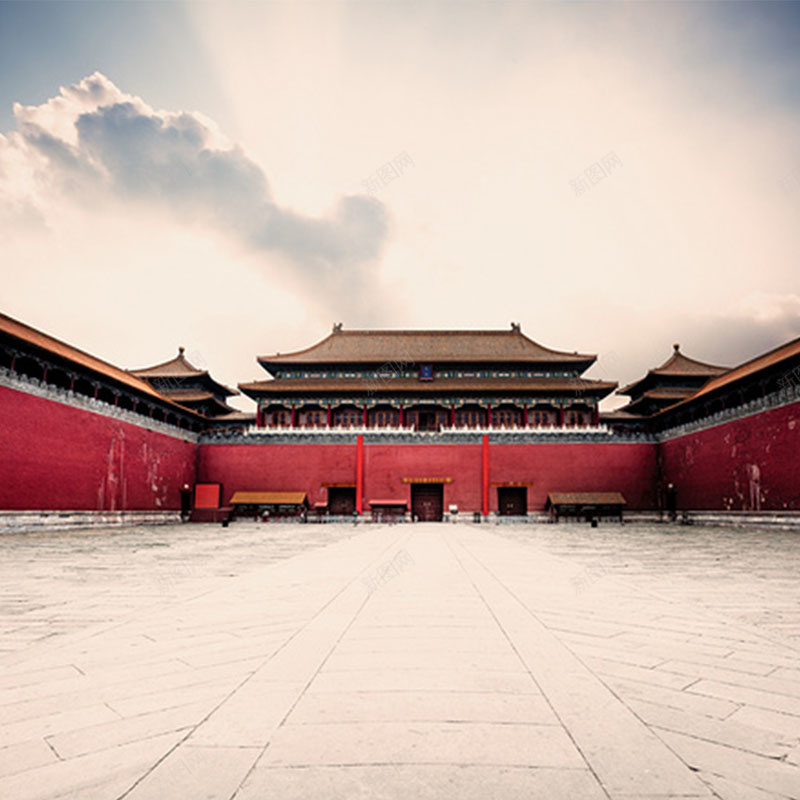 中国风故宫背景图jpg设计背景_88icon https://88icon.com 中国风 主图 传统 古典 古建筑 红色