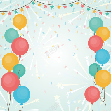 生日主题海报背景矢量图背景