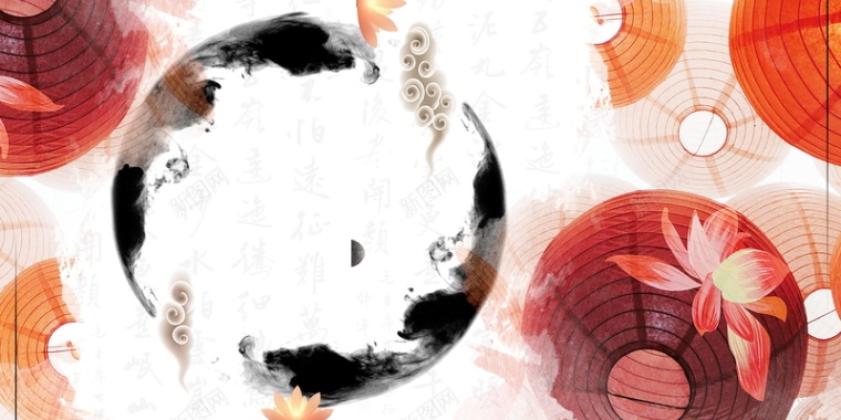 中元节传统节日背景背景
