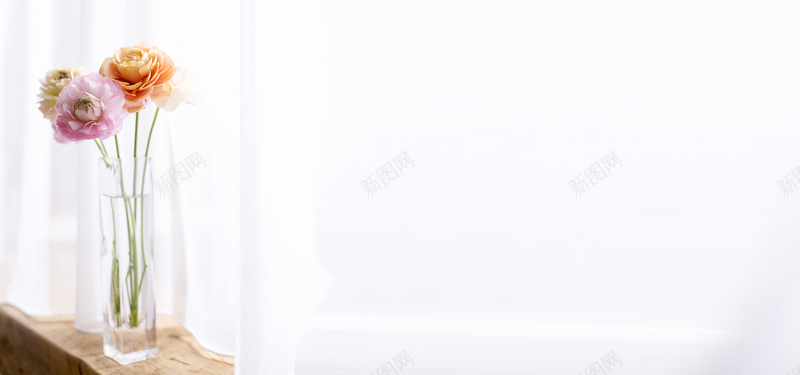 日系清新文艺阳光家居女装窗台墙壁淘宝背景摄影图片