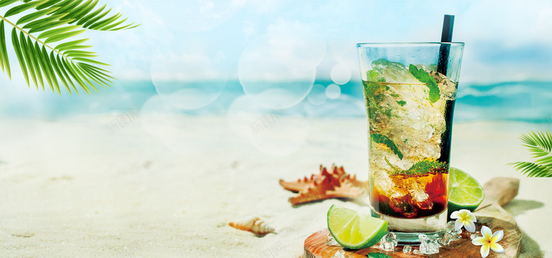 夏日清新冷饮促销海报背景psd设计背景_88icon https://88icon.com 冰爽 冷饮 夏季 夏日 大暑 果汁 柠檬 桔子 沙冰 沙滩 清凉 清新 简约 绿叶 饮料 饮料促销
