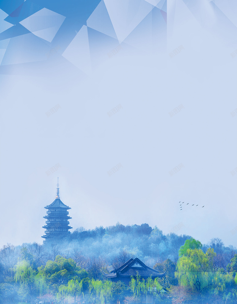 蓝色中国风杭州旅游西湖背景jpg设计背景_88icon https://88icon.com 中国风 城市背景 旅游 杭州 杭州旅游 蓝色 西湖 西湖背景