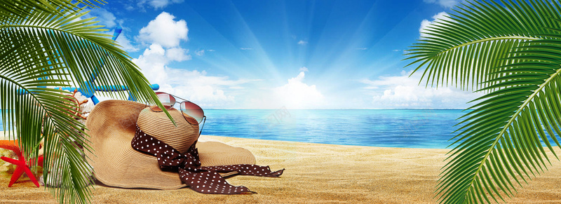 海边度假景色文艺蓝天海滩太阳帽背景psd设计背景_88icon https://88icon.com 初夏 夏天 夏天海报 夏季 小清新 广告 椰树 沙滩 炎热夏天 立夏 素材 背景 设计 阳光