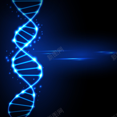 时尚科技元素DNA双螺旋结构海报背景矢量图背景