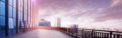 紫色风景城市都市梦幻城市背景模板PSD分层高清图片
