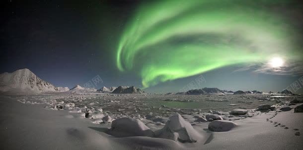 梦幻极光风景背景