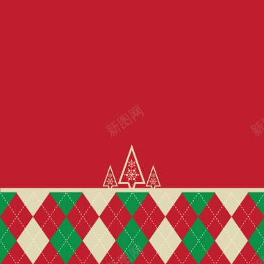 红色简约圣诞背景图矢量图背景