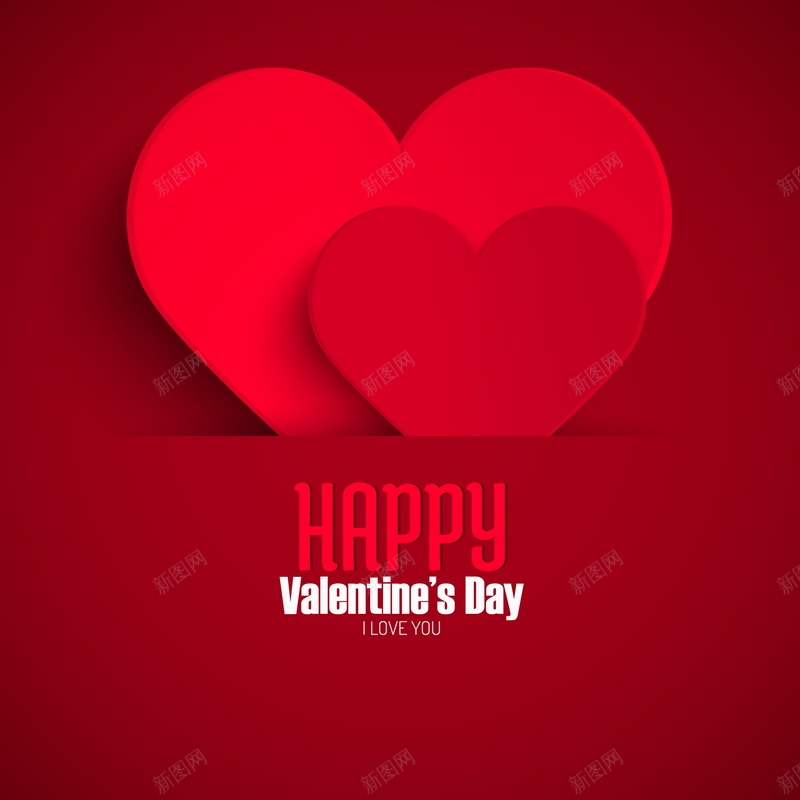 红色爱心矢量图ai设计背景_88icon https://88icon.com HAPPY VALENTINES 七夕 情人节 梦幻 浪漫 爱心 爱情 红色 矢量图