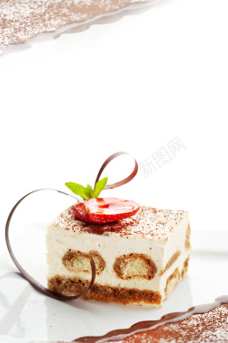 白色简约甜品蛋糕美食海报背景背景