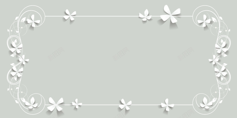 矢量立体折纸花朵花纹花样文艺背景背景