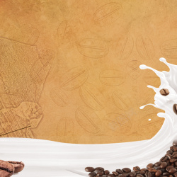 咖啡糖咖啡冲剂饮料手绘PSD分层主图背景高清图片