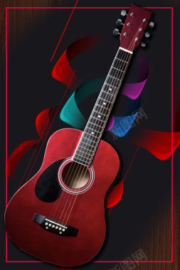 音乐吉他古典音乐海报背景背景