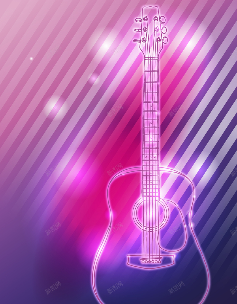 酷炫科技感十足的音乐节兼吉他广告背景矢量图ai设计背景_88icon https://88icon.com 吉他 活动 演奏 素材 紫红 背景 音乐 音乐节 矢量图