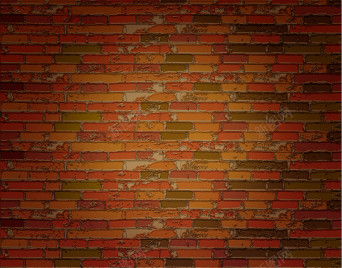 红砖墙体矢量背景背景