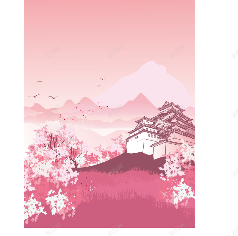 彩绘粉色樱花节海报矢量背景ai设计背景_88icon https://88icon.com 彩绘 樱花节 浪漫 海报 矢量 矢量图 粉色 背景素材 节日