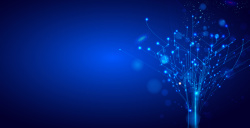 几何思维蓝色科技思维树背景图高清图片
