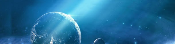 蓝色星球科技梦幻背景banner背景