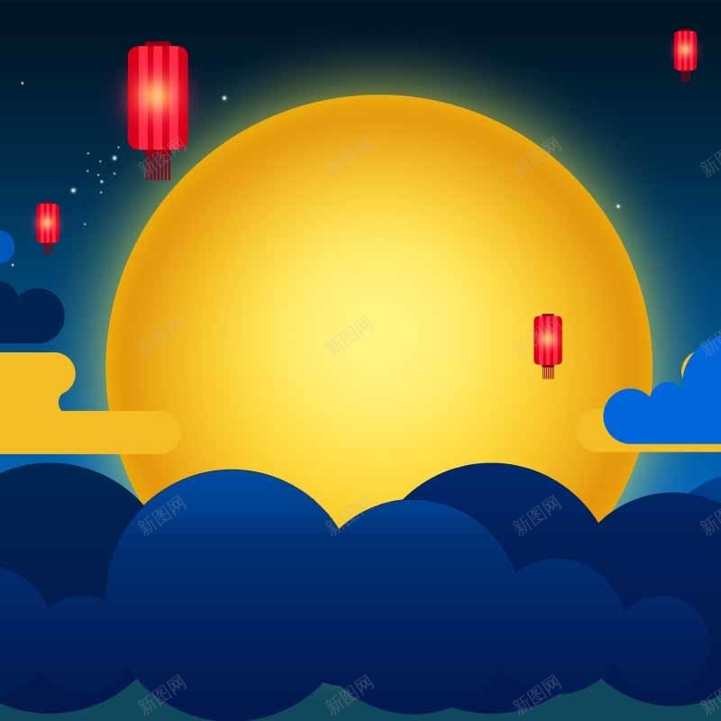 中秋月亮主图psd设计背景_88icon https://88icon.com 中秋 主图 卡通 手绘 月亮 梦幻 渐变 灯笼 直通车 童趣