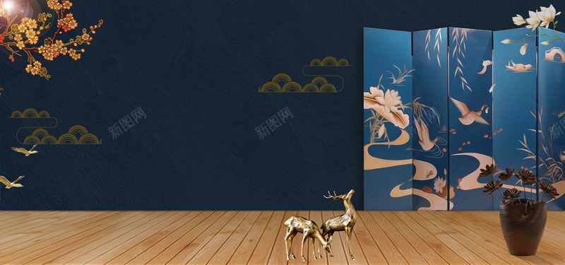 淘宝延禧攻略风家具创意烫金bannerpsd设计背景_88icon https://88icon.com banner 典雅 古典 品质生活 实木 家具 富贵典雅 工笔画 延禧攻略风 新中式 烫金 简洁物品 简约 红木 黑金