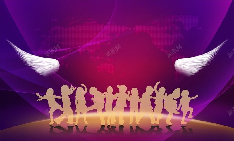 扁平紫色红色小人舞蹈背景cdr设计背景_88icon https://88icon.com 几何 小人 扁平 渐变 紫色 红色 舞蹈