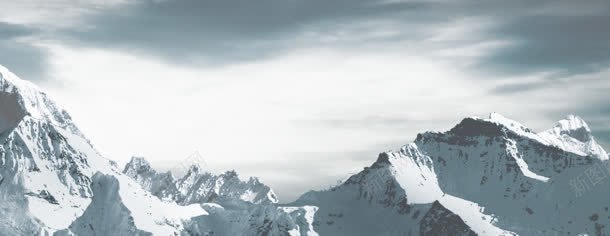 大气雪山背景背景