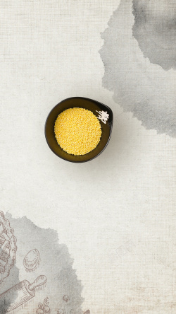 创意高清大米6中国风创意版式五谷杂粮丰收稻米水高清图片