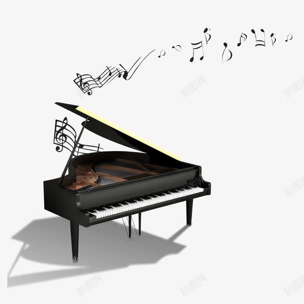 钢琴psd免抠素材_88icon https://88icon.com 三角钢琴 钢琴 音符